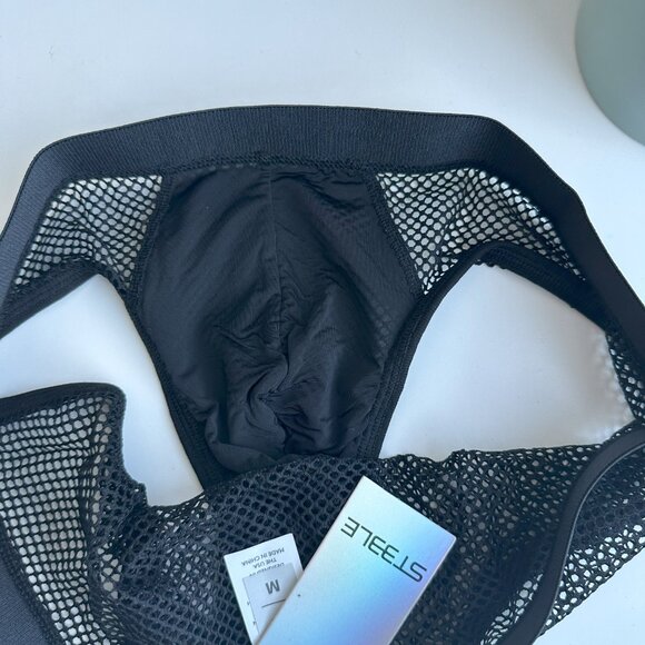 ST33LE - Black Nylon Elastane Power Mesh Low Rise Brief (M) - Picture 6 of 8